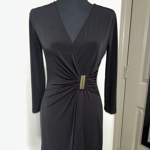 Black wrap dress. Calvin Klein